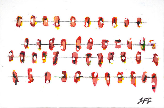 juan francisco Gonzalez, obra representativa, Óleo sobre lienzo, Detrás de los cristales, violeta, cuadricula, 
